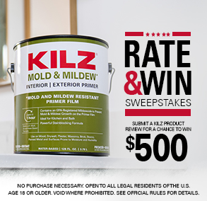 KILZ® Rate & Win Opportunity Drawing