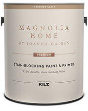 Can of Magnolia Home premium interior satin paint