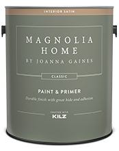 Can of Magnolia Home Classic interior satin paint