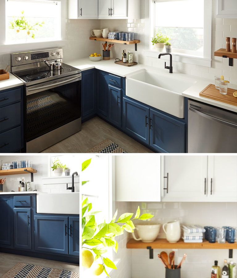 Modern Blue Farmhouse Kitchen - The Perfect Finish Blog by KILZ®